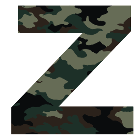 Letra o Nro. para decorar camuflado